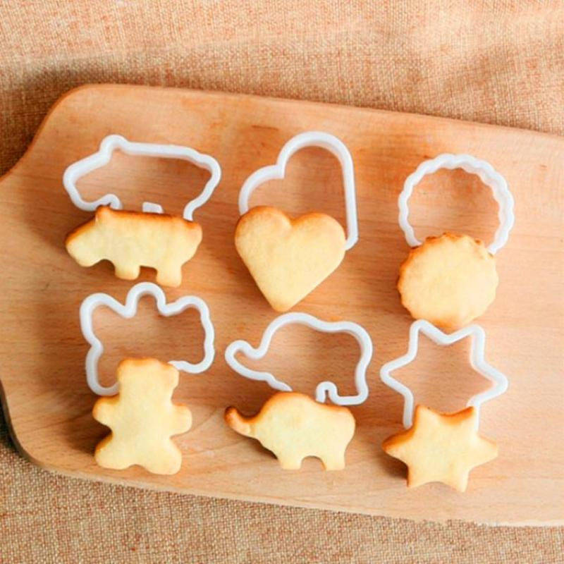 Set cortadores plastico galletas 6 pcs