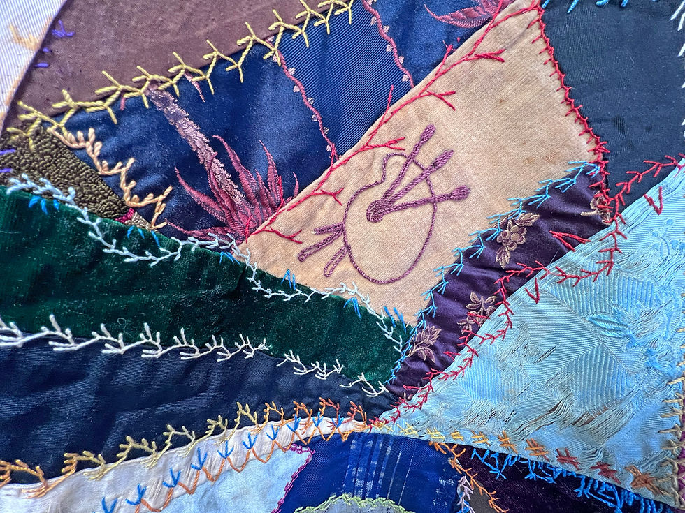 Thumbnail: Victorian Crazy Quilt Top (VCQ24)
