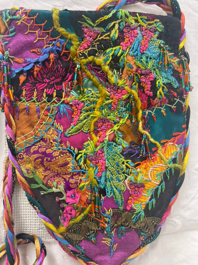 Thumbnail: Jewel Tone Crazy Quilt Sabre Pouch (AC21)