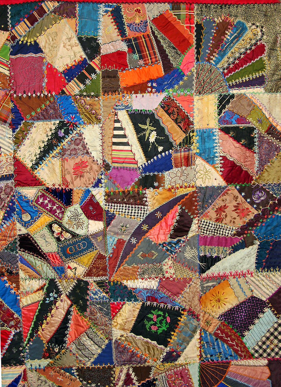 Thumbnail: Four Fans Crazy Quilt (VCQ2)