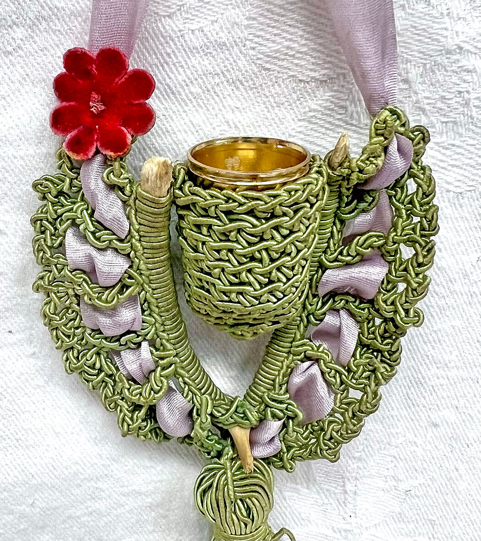 Thumbnail: Crochet Wishbone Thimble Holder (VST23)