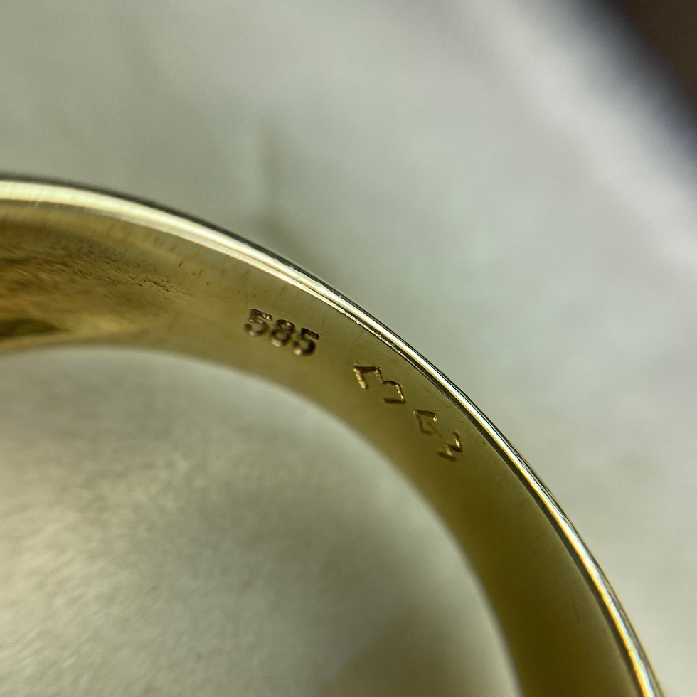 Miniatura: Złoty pierścień podwójny topaz unikat pierścionek