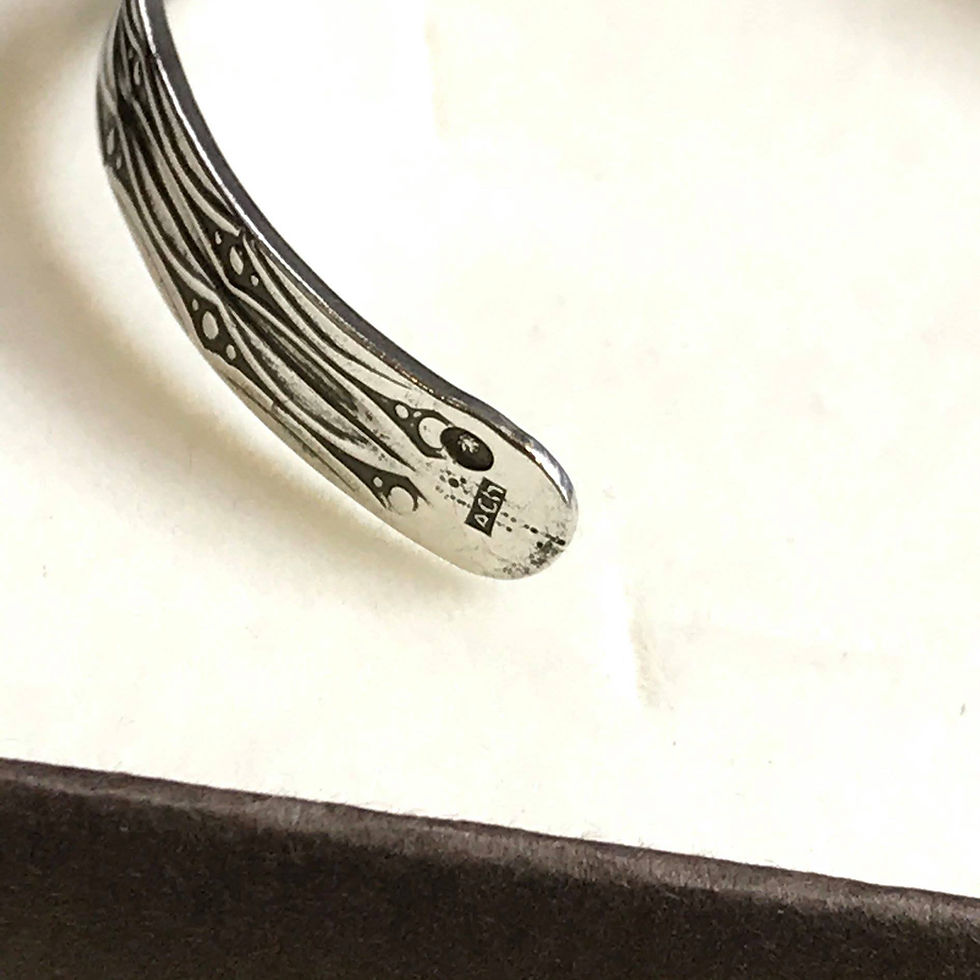 Miniatura: Srebrna bransoleta druza kwarcu dymnego 63-86