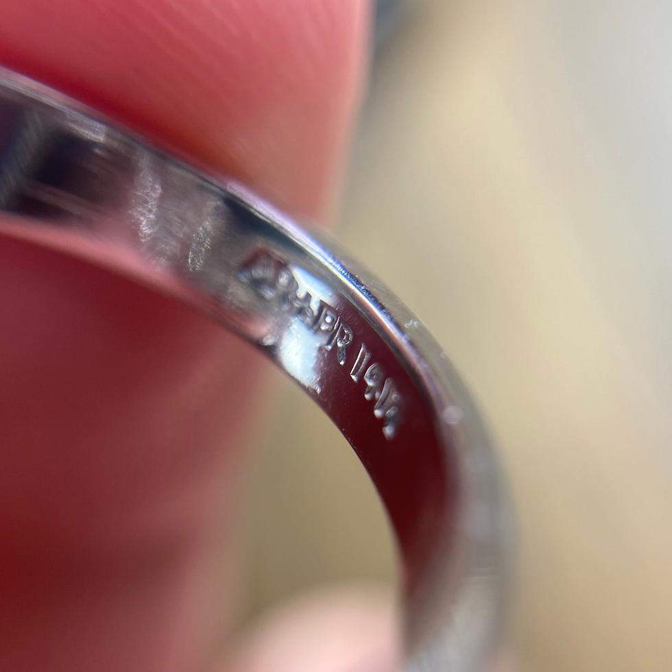 Miniatura: Pierścionek złoty markiza szafir 6,56ct unikat