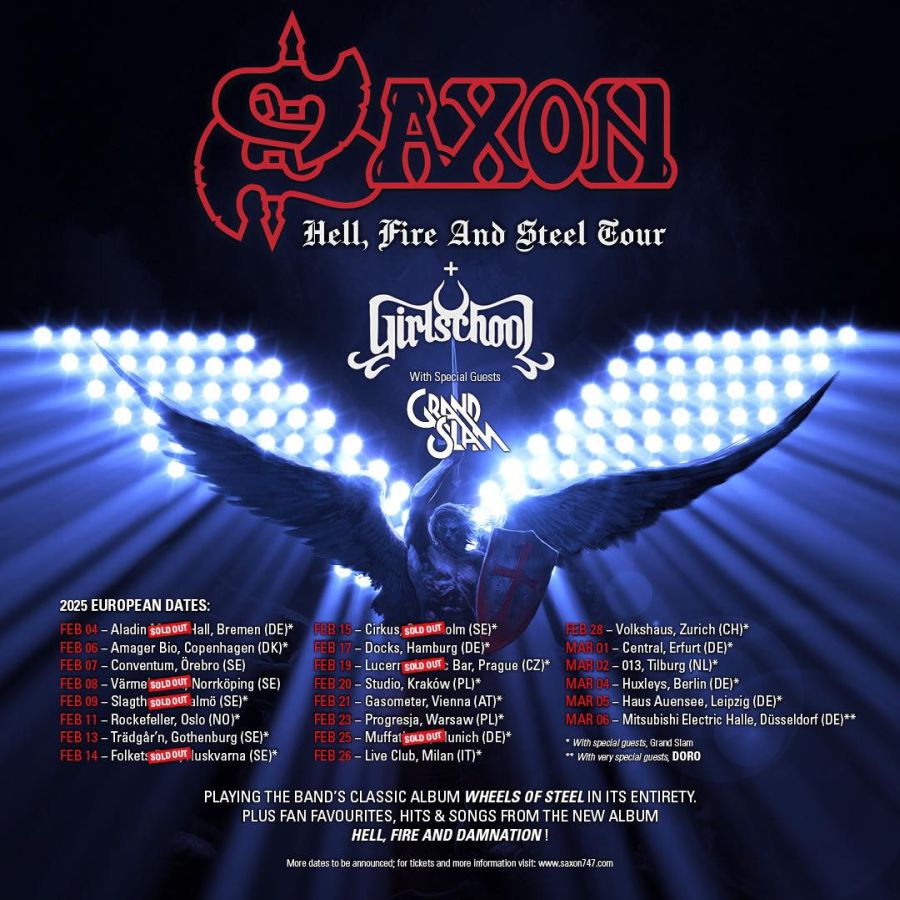 Konzertbericht: Saxon - Hell, Fire And Steel Tour (mit Girlschool & Grand Slam)
