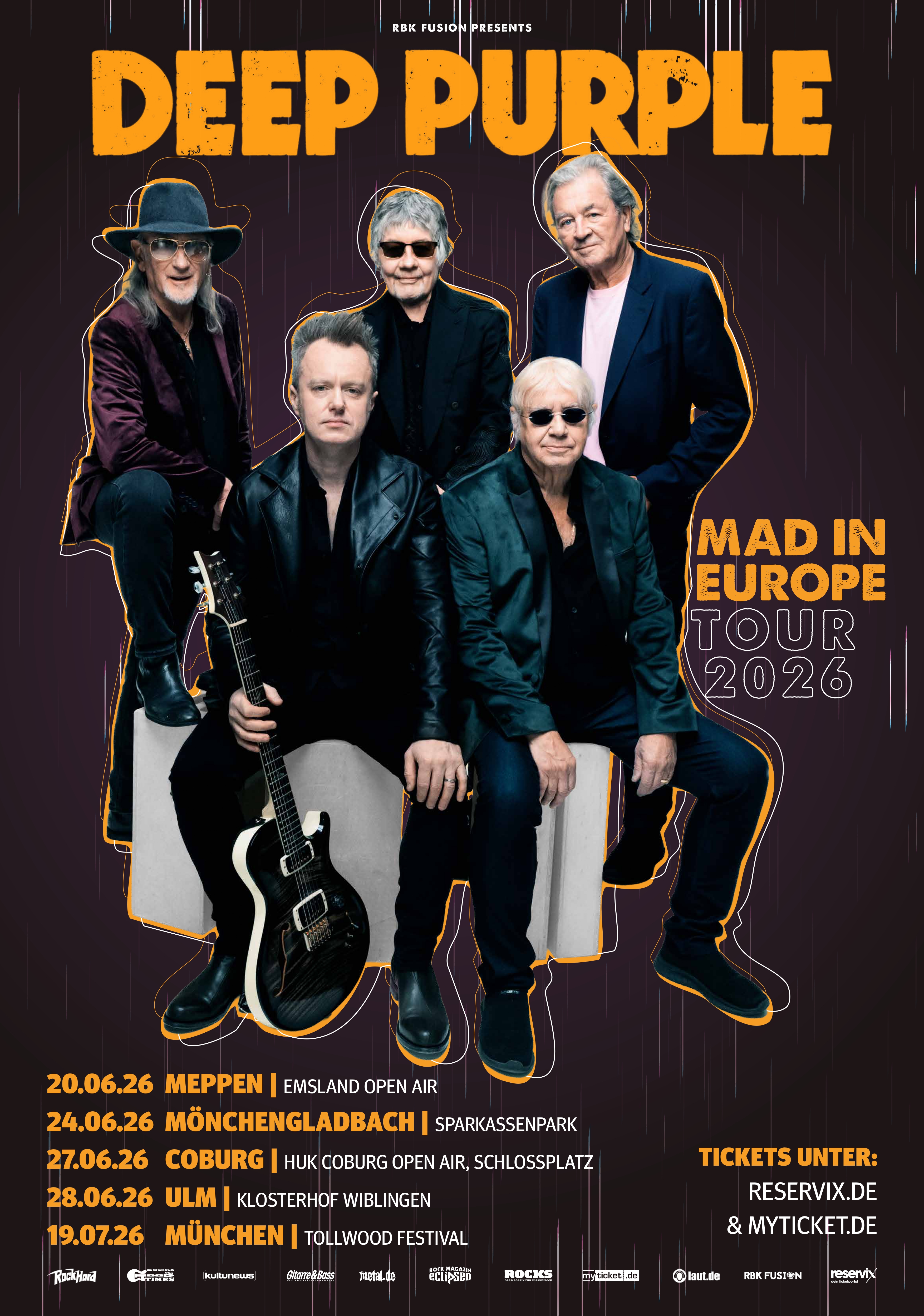 DEEP PURPLE kündigen „MAD IN EUROPE“-Tour 2026 an