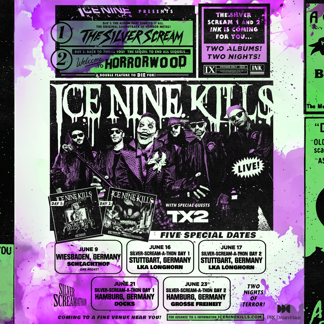 Ice Nine Kills bringen den „Silver Scream-A-Thon“ nach Deutschland
