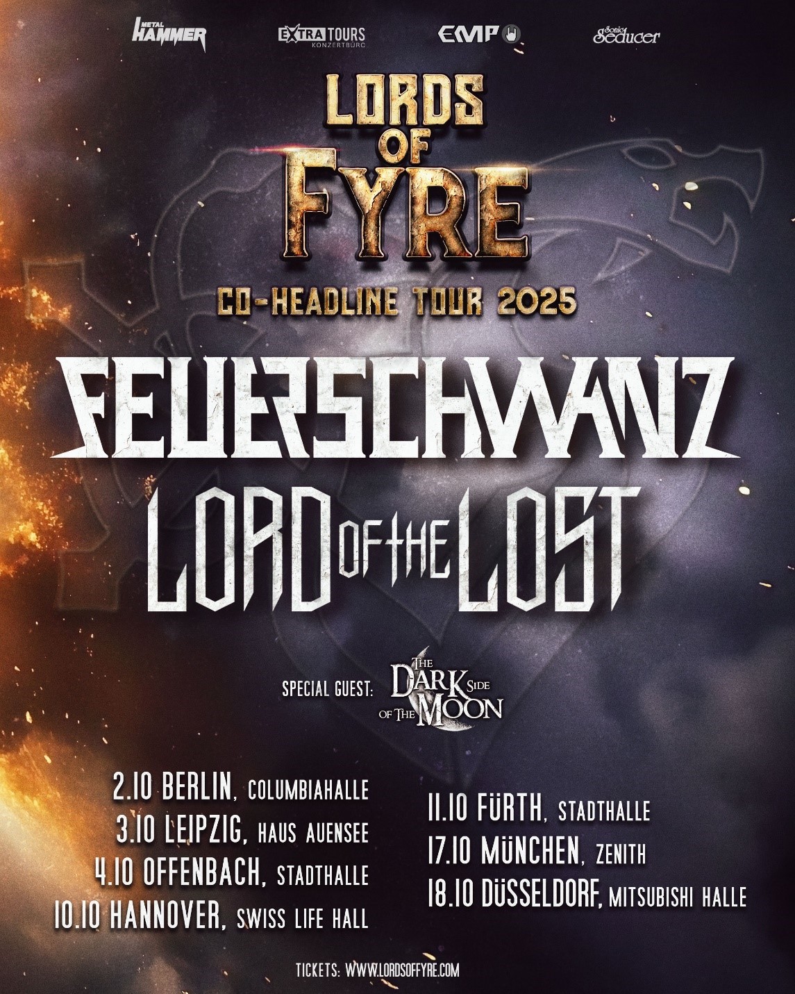 Lords of Fyre – Konzertbericht vom 10. Oktober 2025 aus der Swiss Life Hall, Hannover