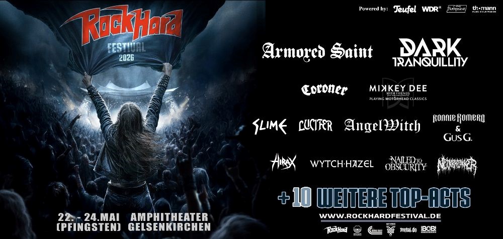 ROCK HARD FESTIVAL 2026 - nächste Bands bestätigt