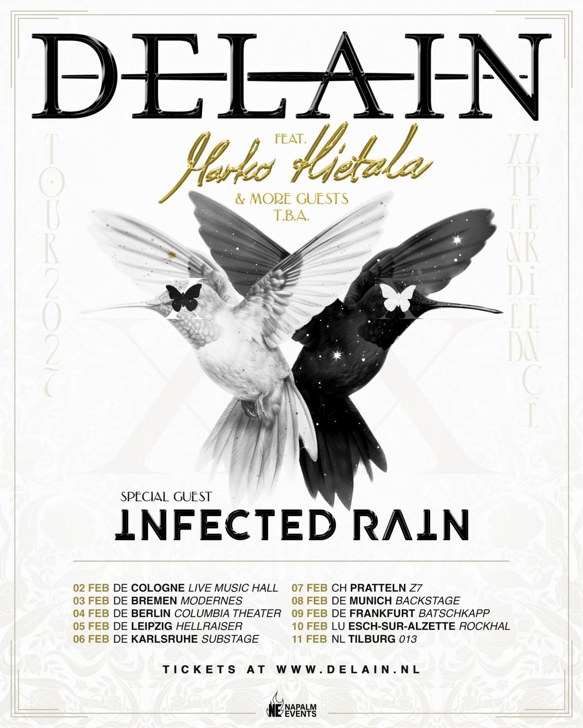 Delain kündigen Jubiläumstour 2027 mit Marko Hietala an