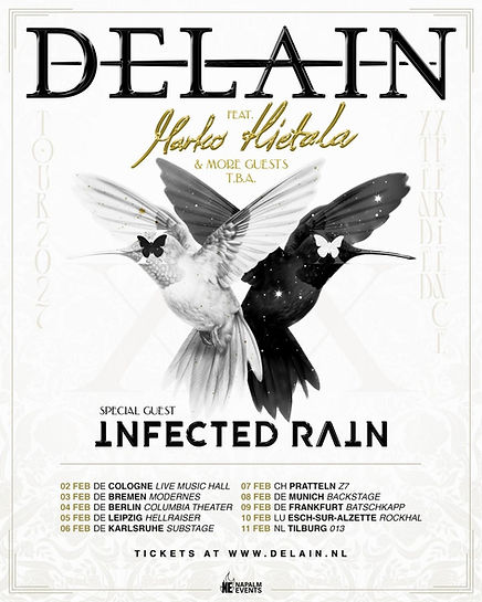 Tourplakat Delain 2027