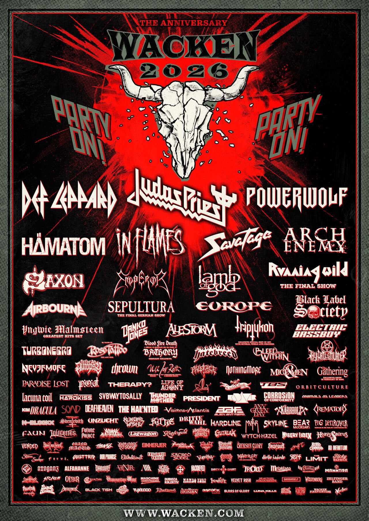 Wacken Open Air 2026 erweitert Line-up