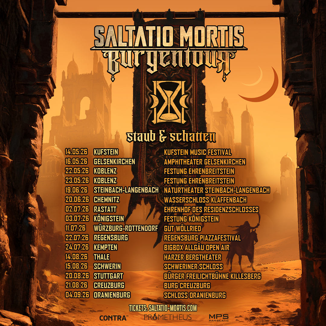 Saltatio Mortis – „Burgentour 2026: Staub & Schatten“