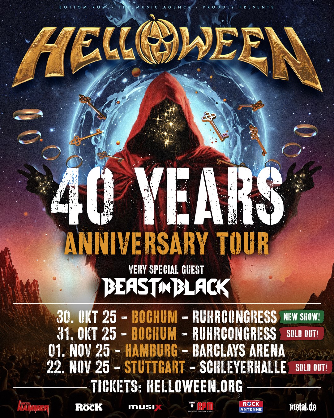 HELLOWEEN starten große Jubiläums-Welttour zum 40-jährigen Bandbestehen