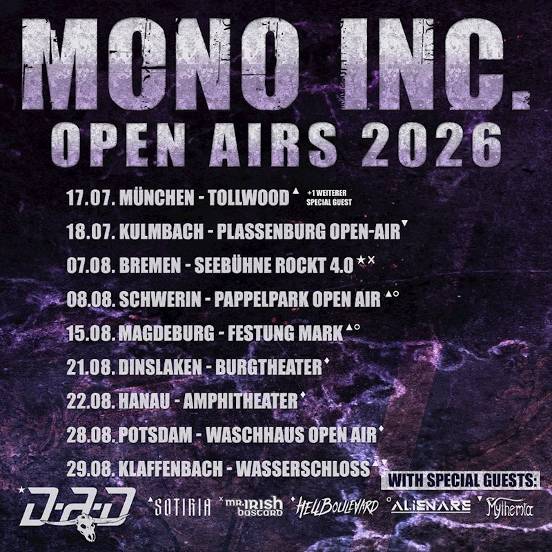 MONO INC. – Die Giganten des Dark Rock zünden den Sommer 2026 an