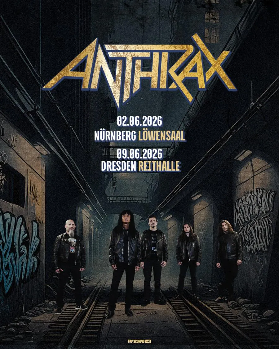 Anthrax kündigen Deutschlandtermine ihrer Welttournee 2026 an - UPDATE!