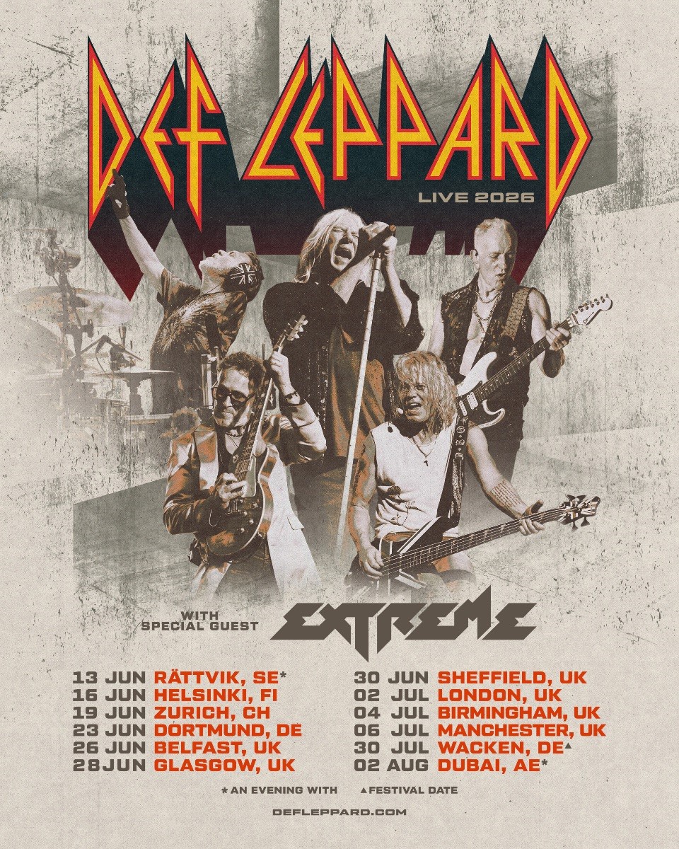DEF LEPPARD live 2026 – Wacken Open Air & weitere Shows in Deutschland und der Schweiz!