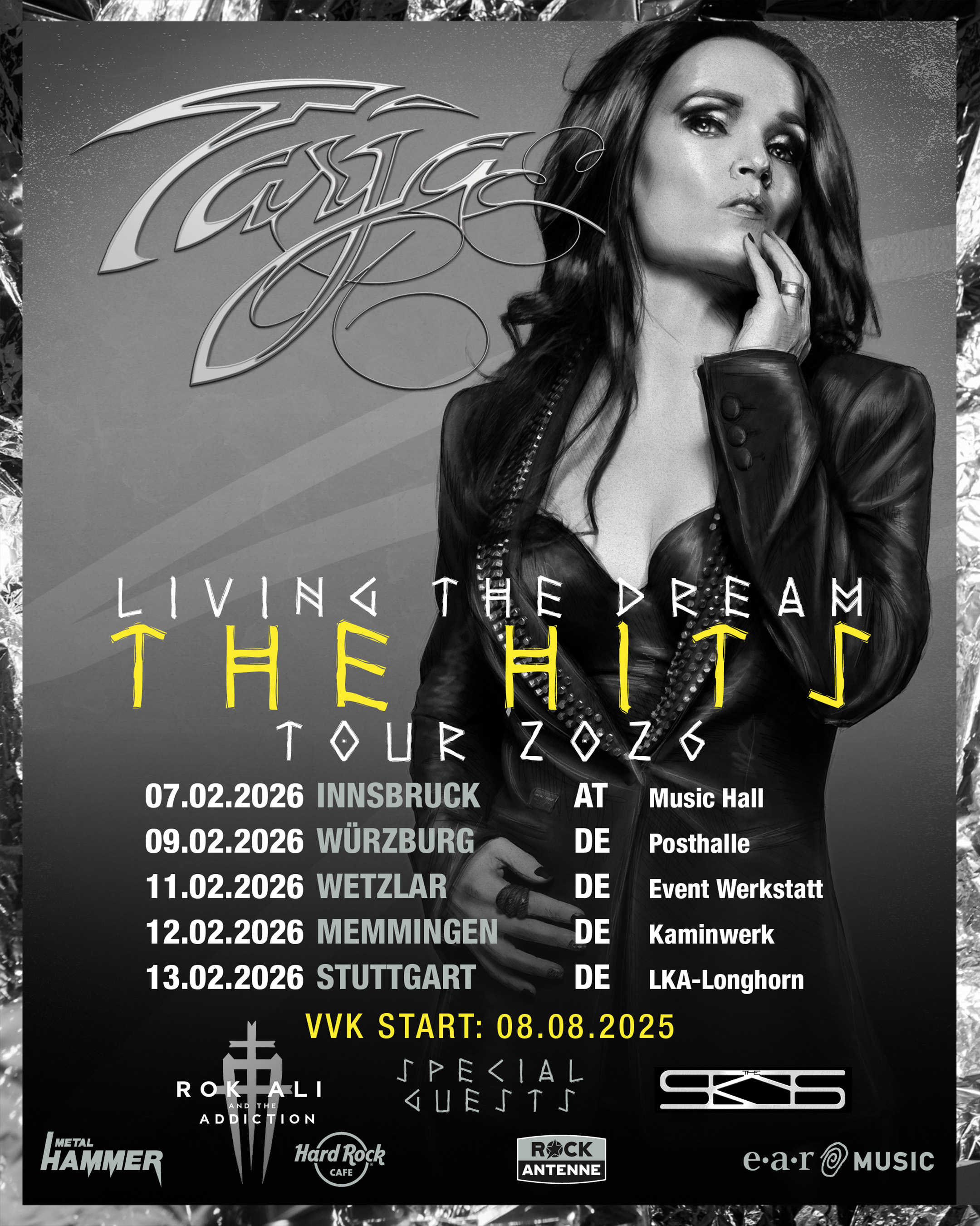 Tarja kündigt „LIVING THE DREAM – THE HITS TOUR 2026“ an – Letzte Best-Of-Shows!