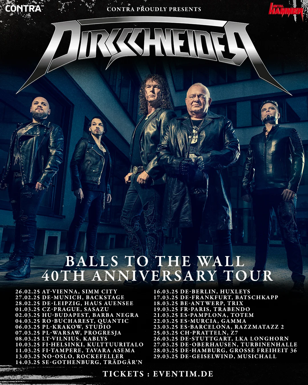 Dirkschneider - Balls To The Wall - 40th Anniversary Tour