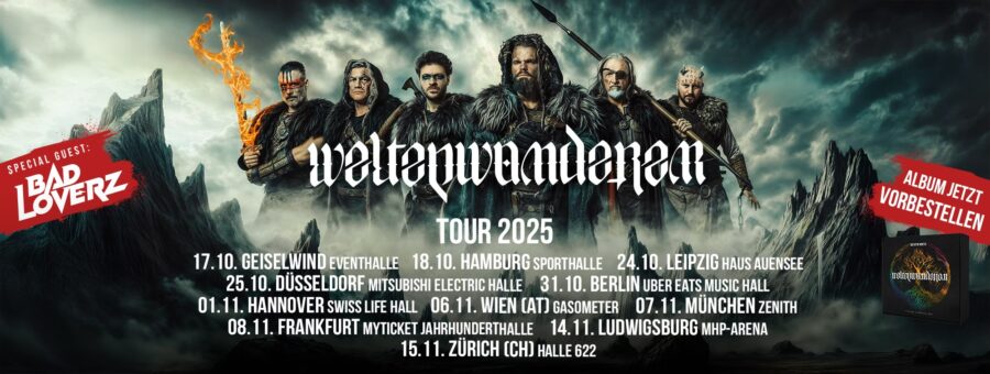 Saltatio Mortis feiern 25. Jubiläum auf „WELTENWANDERER TOUR 2025“!