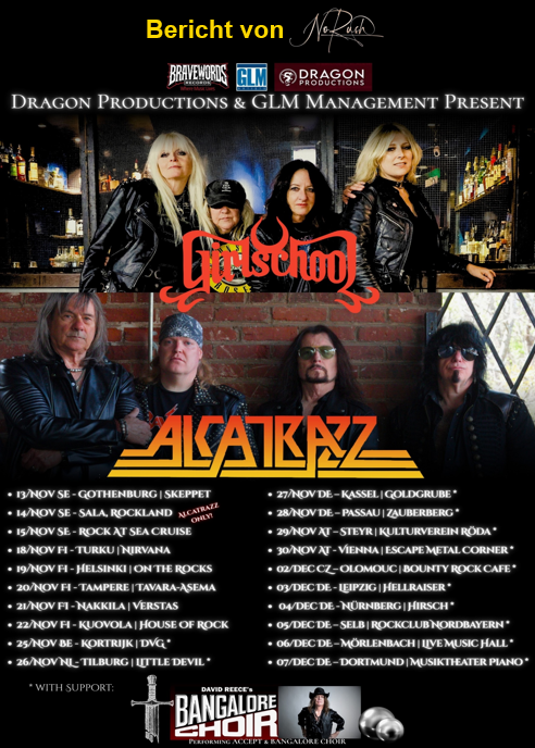 Konzertbericht: Girlschool, Alcatrazz & David Reece’s Bangalore Choir
