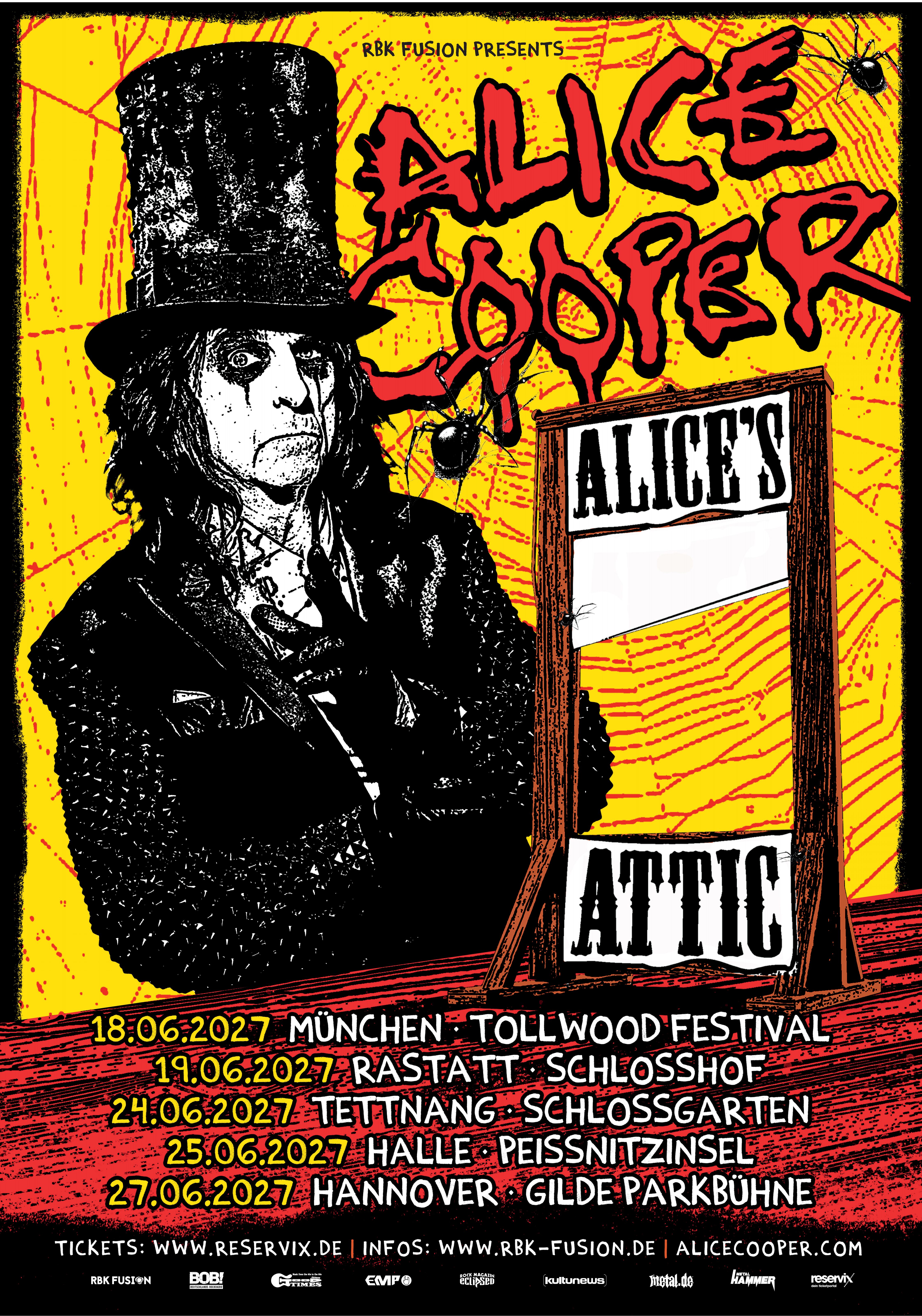 Alice Cooper bringt „Alice’s Attic“ im Sommer 2027 nach Deutschland