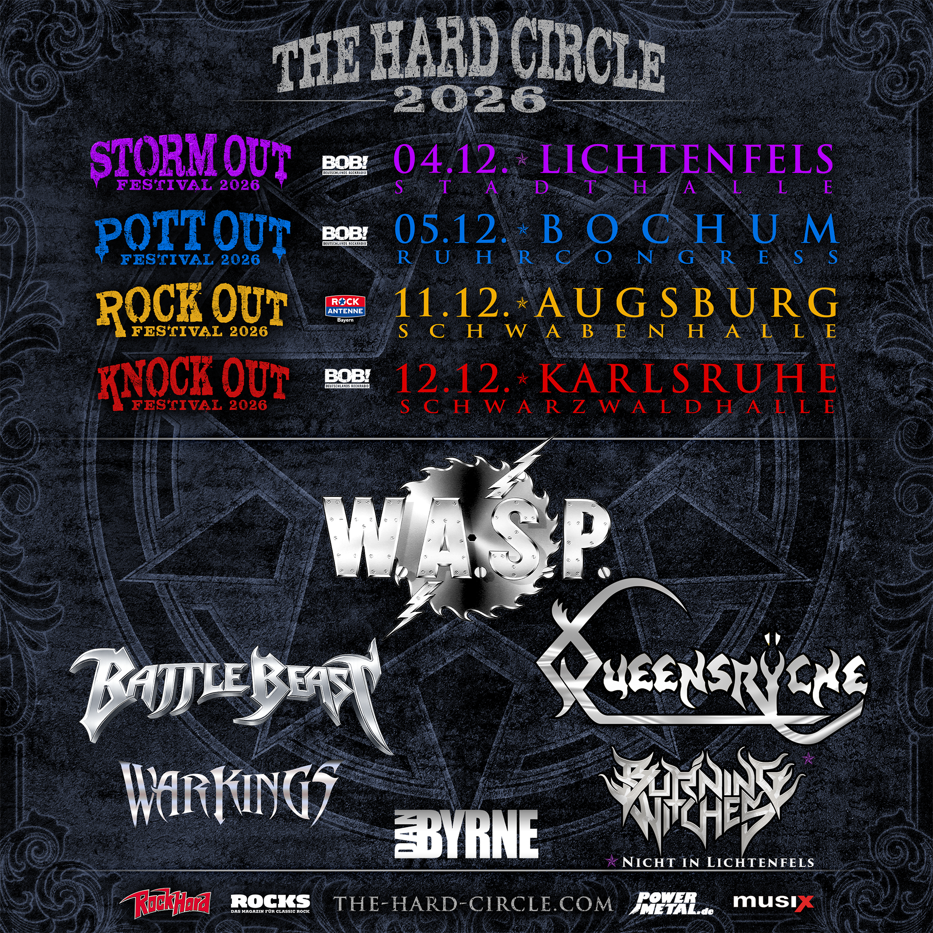 Burning Witches komplettieren das Line-up der The Hard Circle Festivals 2026