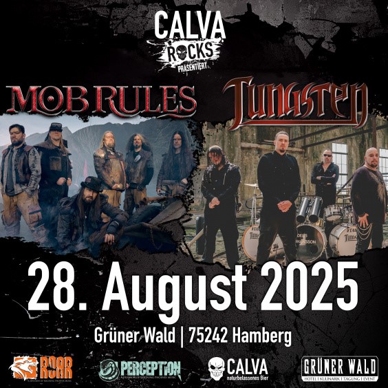 CALVA rocks präsentiert: MOB RULES & TUNGSTEN – Exklusives Double Headliner Konzert in Hamberg!