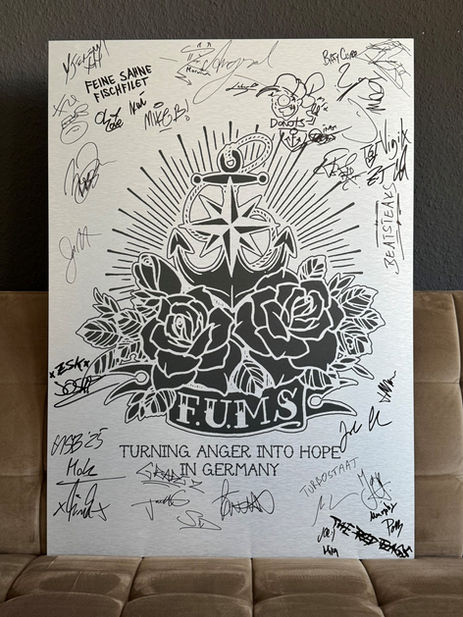 F.U.MS x Rock am Ring 2025: Exklusive Autogrammtafel wird für den guten Zweck versteigert