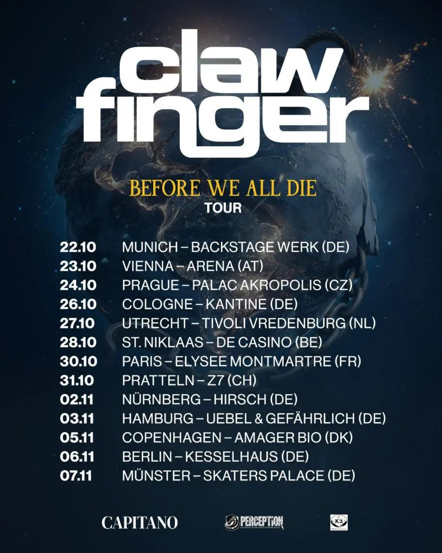 CLAWFINGER – „Before We All Die“-Tour 2026