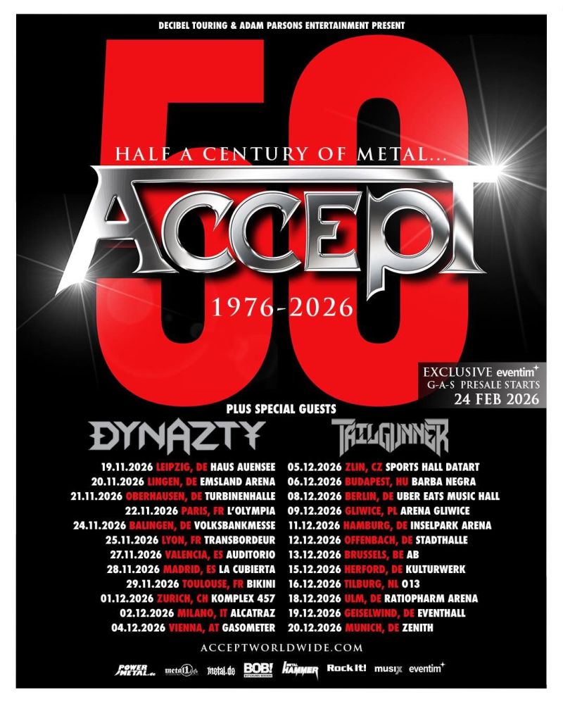 Accept – 50th Anniversary Tour 2026