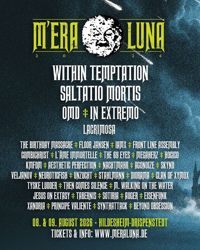 M’era Luna 2026: 24 neue Bands bestätigt – Saltatio Mortis führen dunkle Armada an