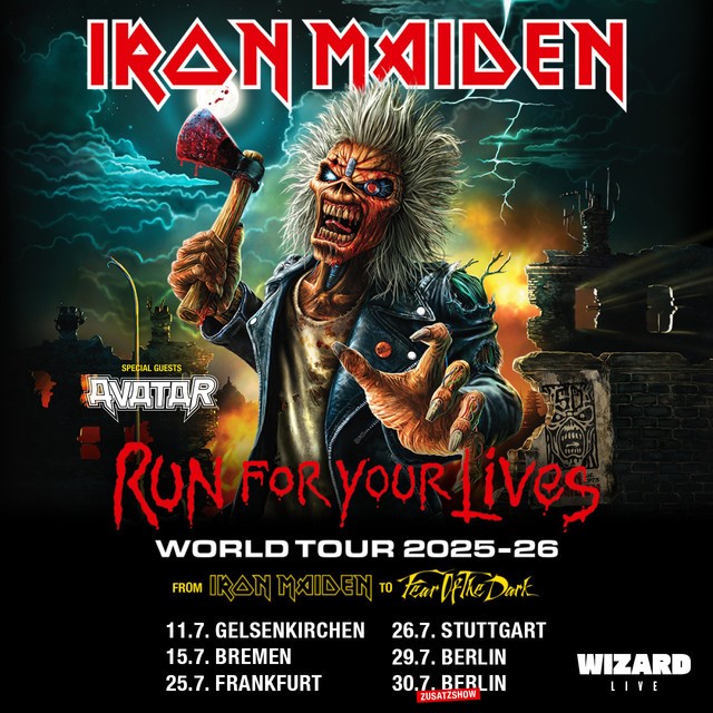 IRON MAIDEN starten „RUN FOR YOUR LIVES WORLD TOUR“ 2025/26!