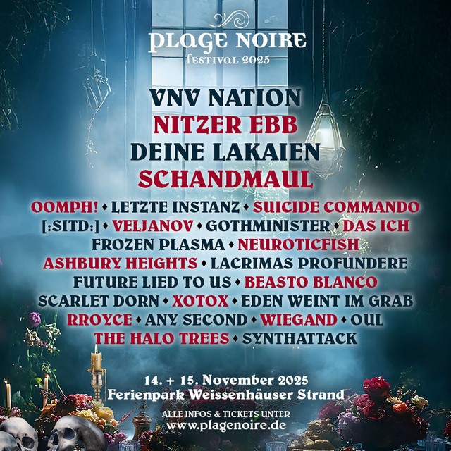 VNV Nation als Headliner: PLAGE NOIRE 2025 gibt weitere Top-Acts bekannt!