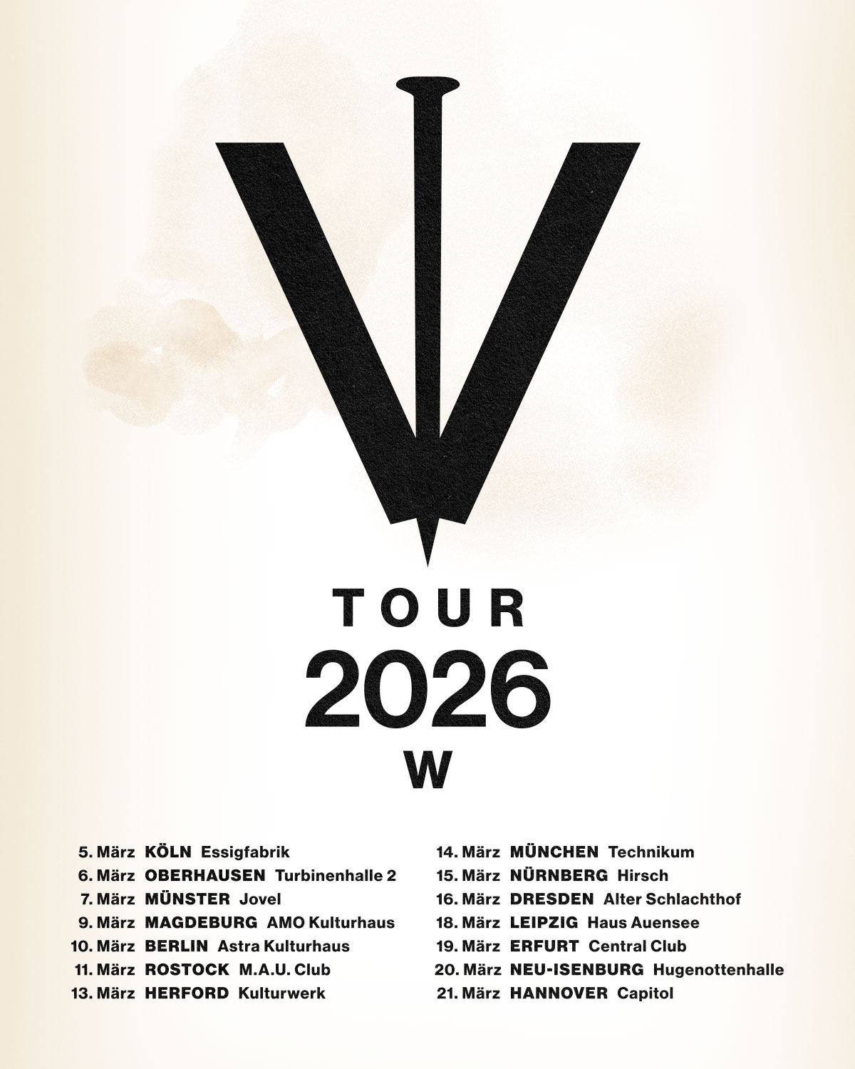 DER W kehrt 2026 mit neuer Clubtour zurück!