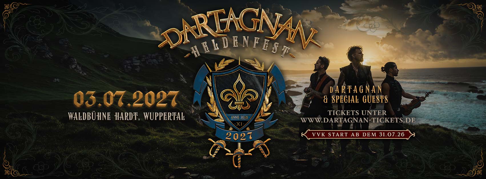 dArtagnan kündigen HELDENFEST 27 in Wuppertal an
