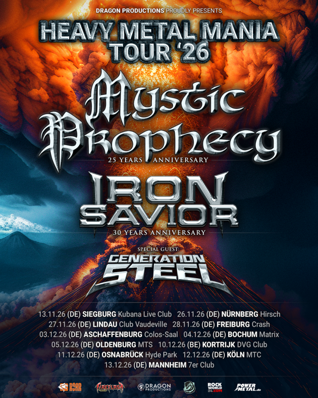 Generation Steel bestätigen Special-Guest-Slot auf der „Heavy Metal Mania Tour 2026“