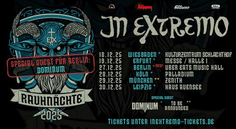 IN EXTREMO – „Die Rauhnächte“-Tour 2025 – Das furiose Finale eines legendären Jubiläumsjahres