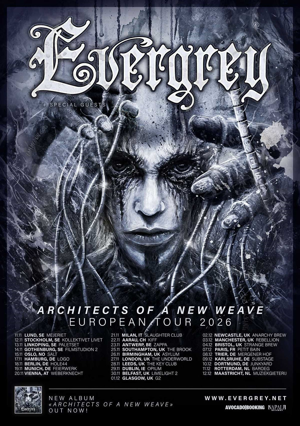 Tourplakat Architects Of A New Weave - Evergrey