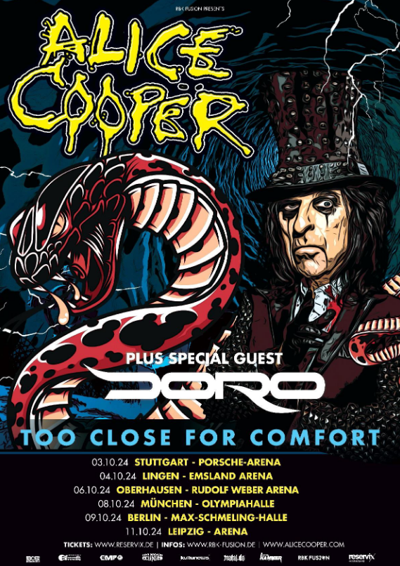 Konzertbericht: Alice Cooper „Too Close To Comfort“ (Support: Doro)