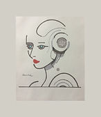 Tête de femme androide