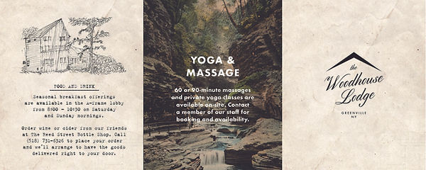 Woodhouse Lodge marketing collateral and guest brochure