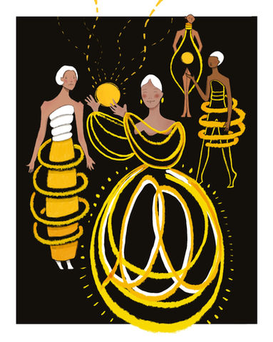 Editorial Illustration: "LED Light Bulb Efficiency"