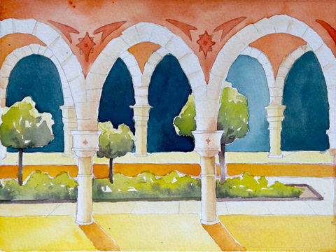 Fictional environment from the project, "Medieval Futurism"