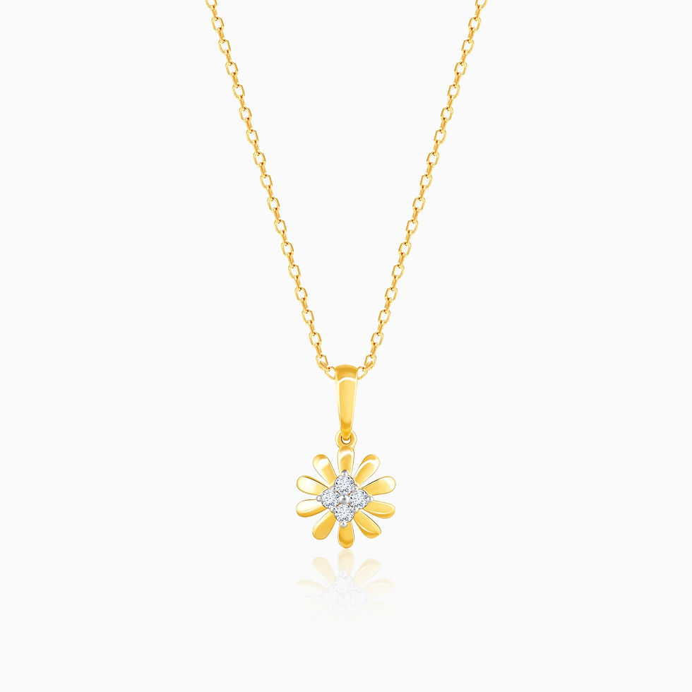 Sunflower Diamond Pendant