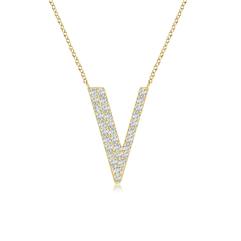 V Shape Diamond Pendant