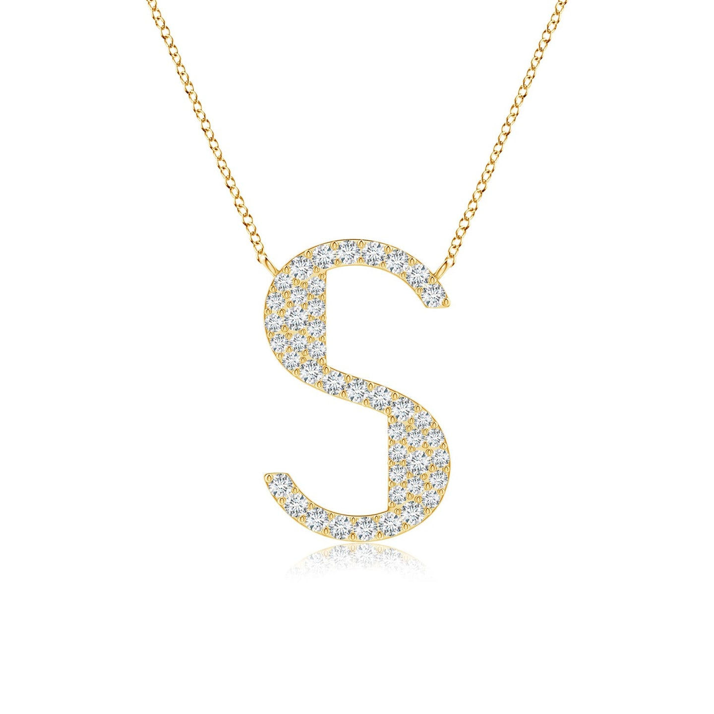 S Shape Diamond Pendant