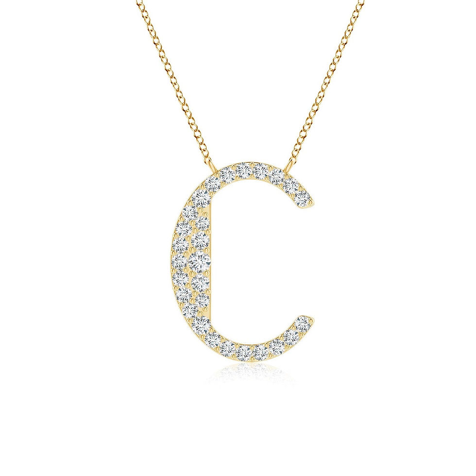 C Shape Diamond Pendant