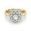 Thumbnail: Taj Crown Solitaire Diamond Ring