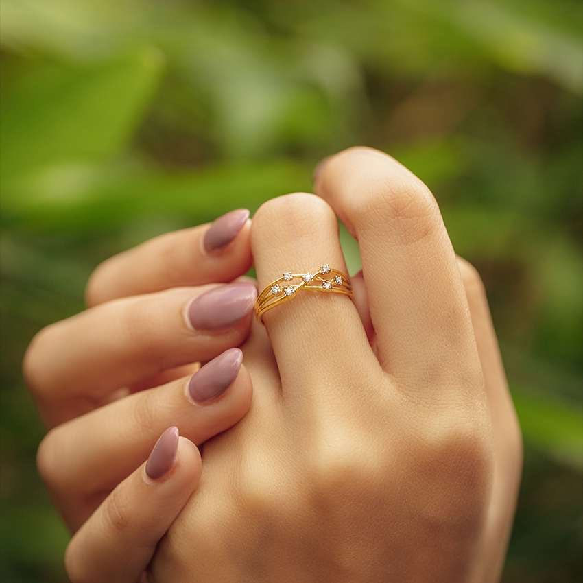 Cross Link Diamond Rings